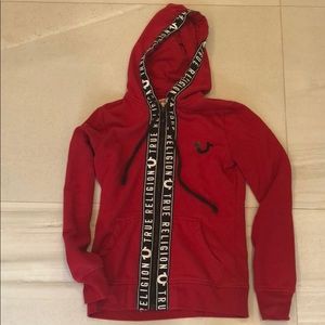 True religion zipper hoodie size small